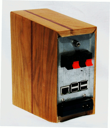 Cherry Ear backside with connectors and power supply